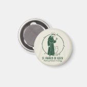 Sankt Franziskus von Assisi Magnet (Vorderseite/Rückseite)