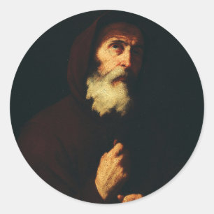 Sankt Franziskus von Paola Runder Aufkleber