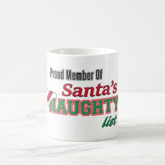 Sankt freche Listen-lustige WeihnachtsTasse Kaffeetasse (Mittel)