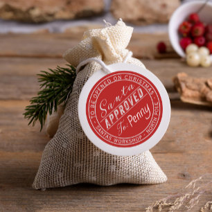 Sankt genehmigte Geschenk-Aufkleber von Runder Aufkleber