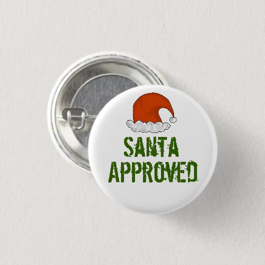 Sankt genehmigte Weihnachtsknöpfe Button (Vorne & Hinten)