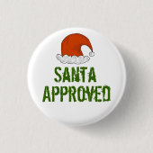 Sankt genehmigte Weihnachtsknöpfe Button (Vorderseite)
