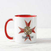Sankt Georg über Malteserkreuz Tasse (Links)