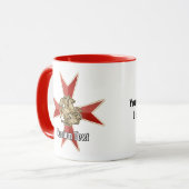 Sankt Georg über Malteserkreuz Tasse (Vorderseite Links)