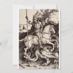 Sankt Georg und der Drache von Durer Einladung