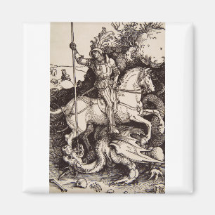Sankt Georg und der Drache von Dürer Magnet