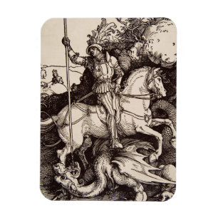 Sankt Georg und der Drache von Durer Magnet