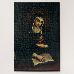 Sankt Gertrud die Große deutsche Benediktinerin Puzzle