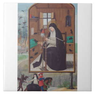 Sankt Gertrud von Helfta von Simon Bening Fliese