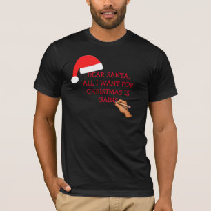 Sankt gewinnt schwarzen T - Shirt des Buchstaben