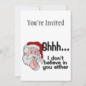 Sankt glaubt an Sie auch nicht Einladung (Vorderseite)