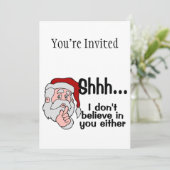 Sankt glaubt an Sie auch nicht Einladung (Stehend Vorderseite)