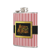 Sankt Gurt-frohe Weihnacht-Zuckerstange Flachmann (Links)