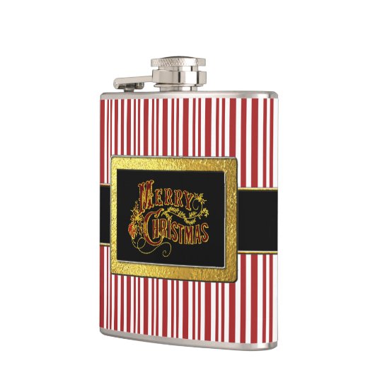 Sankt Gurt-frohe Weihnacht-Zuckerstange Flachmann (Links)