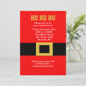 Sankt Gürtelschnalle-Weihnachtseinladung Einladung (Stehend Vorderseite)