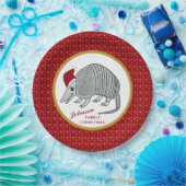 Sankt-Gürteltier spielt Weihnachten die Hauptrolle Pappteller (Party)