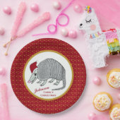 Sankt-Gürteltier spielt Weihnachten die Hauptrolle Pappteller (Party)