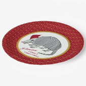 Sankt-Gürteltier spielt Weihnachten die Hauptrolle Pappteller (Schrägansicht)