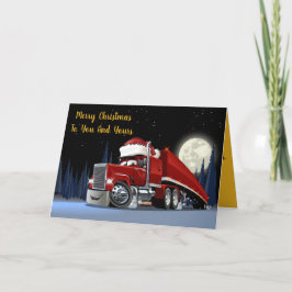 Sankt halb LKW-Weihnachten Feiertagskarte