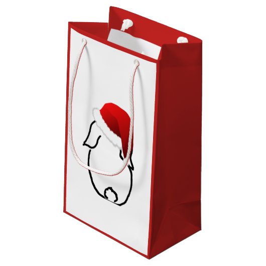 Sankt-Häschen-kleine Geschenk-Tasche Kleine Geschenktüte (Rückseite Schrägansicht)