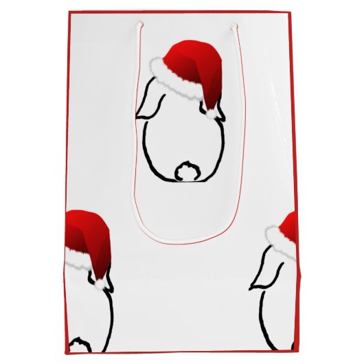 Sankt-Häschen-mittlere Geschenk-Tasche Mittlere Geschenktüte (Rückseite)