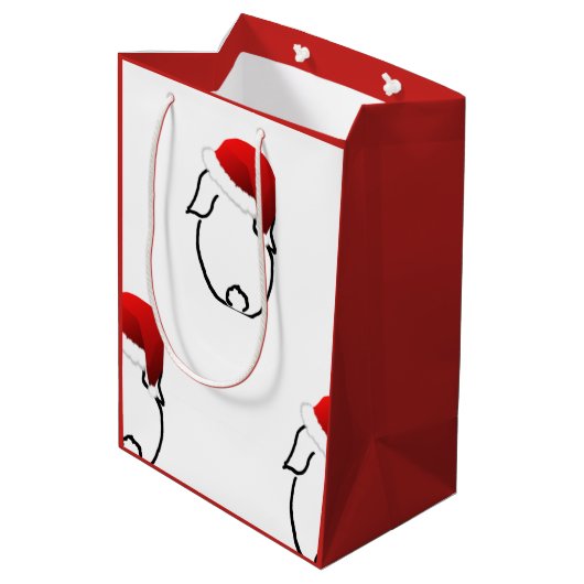 Sankt-Häschen-mittlere Geschenk-Tasche Mittlere Geschenktüte (Rückseite Schrägansicht)