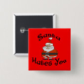 Sankt hasst Sie Knopf Button (Vorne & Hinten)