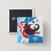 Sankt Helfer - frohe Weihnachten Button (Vorne & Hinten)