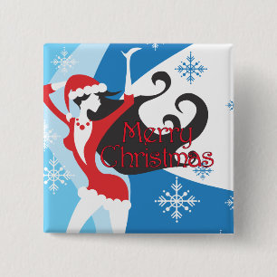 Sankt Helfer - frohe Weihnachten Button