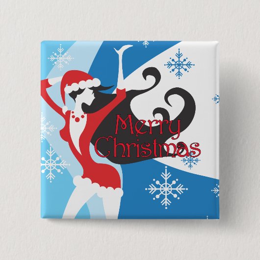 Sankt Helfer - frohe Weihnachten Button (Vorderseite)