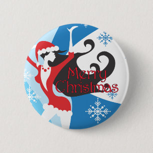 Sankt Helfer - frohe Weihnachten Button