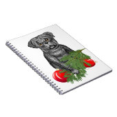 Sankt Helfer-   Schwarz-Mops-Welpe Notizblock (Rechte Seite)