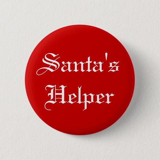 Sankt Helfer-Weihnachtsfeiertags-Knopf Button (Vorderseite)