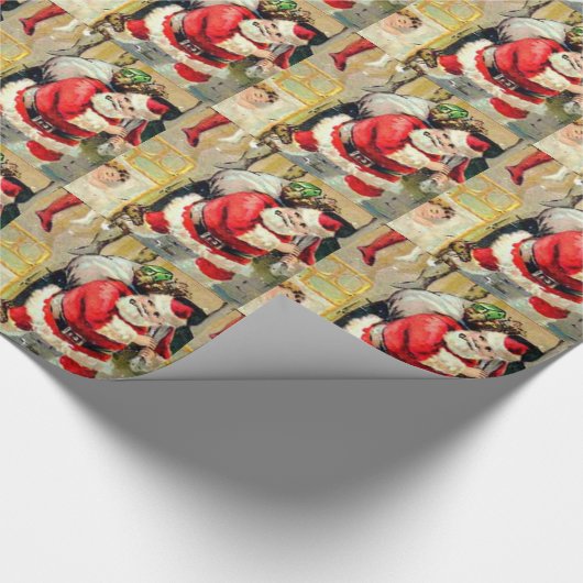 Sankt hinunter den Kamin Geschenkpapier (Ecke)