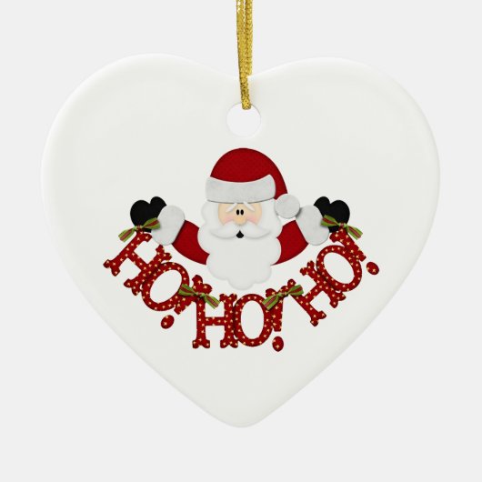 Sankt Ho Ho Ho Keramik Ornament (Vorne)