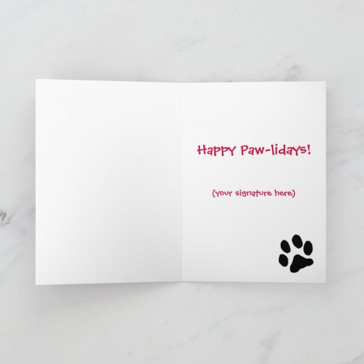 Sankt-Hund Feiertagskarte (Innenseite)