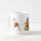 Sankt in den Schwimmenstämmen mit einem Schnee Kaffeetasse (Vorderseite Links)