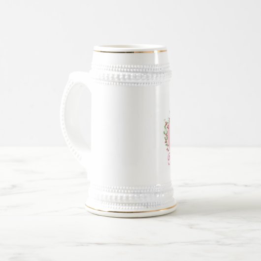 Sankt in der rosa WeihnachtsTasse Bierglas (Vorderseite Links)