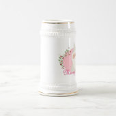 Sankt in der rosa WeihnachtsTasse Bierglas (Mittel)