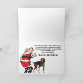 Sankt ist ein Bullterrier-Hund Feiertagskarte (Innenseite)