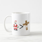 Sankt ist größer als Jesus Kaffeetasse (Links)