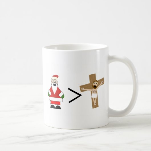 Sankt ist größer als Jesus Kaffeetasse (Rechts)