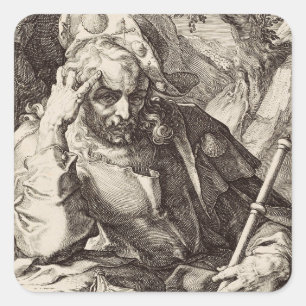 Sankt Jakobus der Ältere, der Apostel Quadratischer Aufkleber