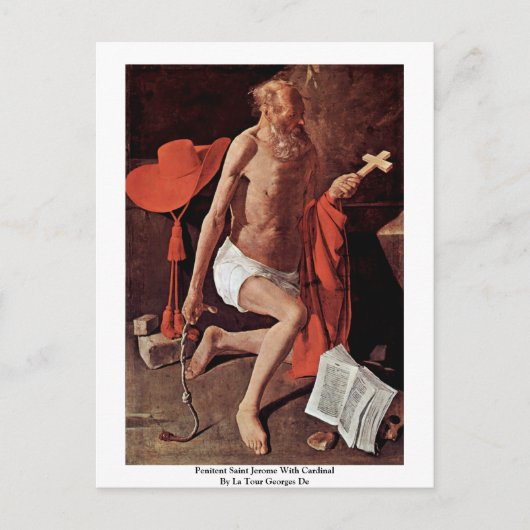 Sankt Jerome mit Kardinal Postkarte (Vorderseite)