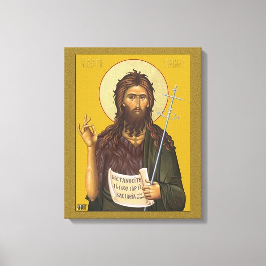 Sankt Johannes, Gebetssymbol Leinwanddruck (Vorderseite)