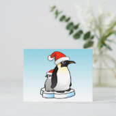 Sankt-Kaiser-Pinguin Feiertagspostkarte (Stehend Vorderseite)