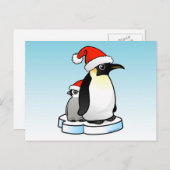 Sankt-Kaiser-Pinguin Feiertagspostkarte (Vorne/Hinten)