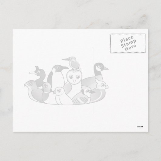 Sankt-Kaiser-Pinguin Feiertagspostkarte (Rückseite)