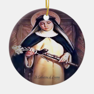 Sankt Katharina von Siena Keramik Ornament