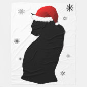 Sankt-Katze mit Schnee-Fleece-Decke Fleecedecke (Vorderseite)